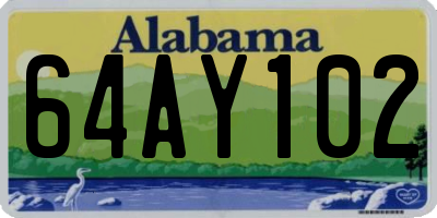 AL license plate 64AY102