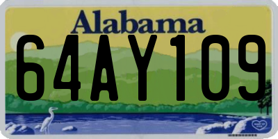 AL license plate 64AY109
