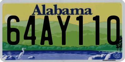 AL license plate 64AY110
