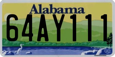 AL license plate 64AY111