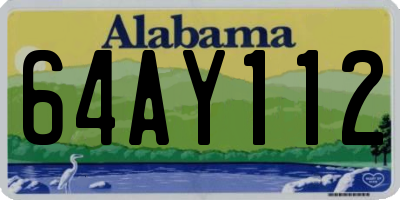 AL license plate 64AY112
