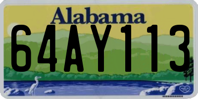 AL license plate 64AY113