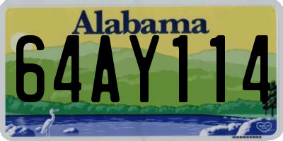 AL license plate 64AY114