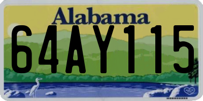 AL license plate 64AY115