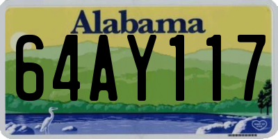 AL license plate 64AY117