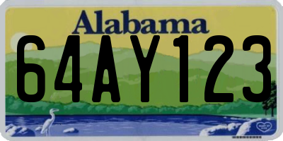 AL license plate 64AY123