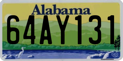 AL license plate 64AY131