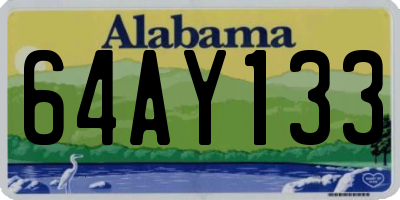 AL license plate 64AY133
