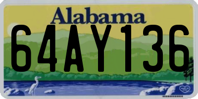 AL license plate 64AY136