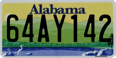 AL license plate 64AY142