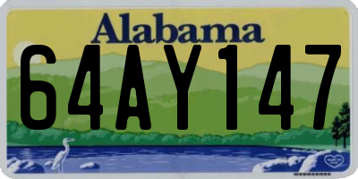 AL license plate 64AY147