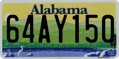 AL license plate 64AY150