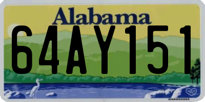 AL license plate 64AY151