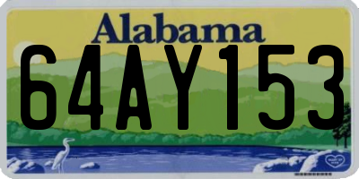 AL license plate 64AY153