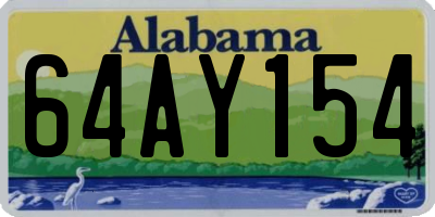 AL license plate 64AY154