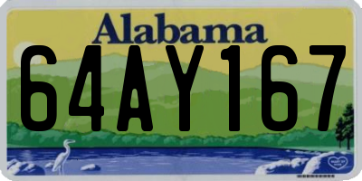 AL license plate 64AY167