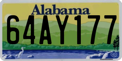 AL license plate 64AY177