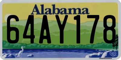 AL license plate 64AY178