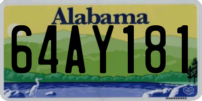 AL license plate 64AY181