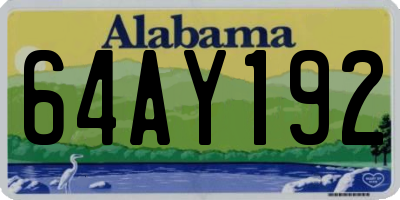 AL license plate 64AY192