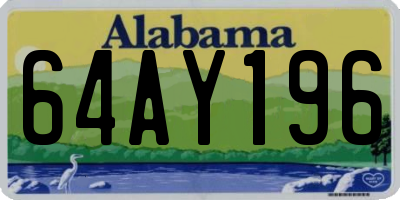 AL license plate 64AY196