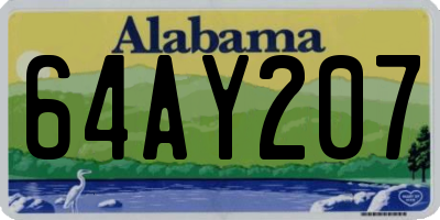 AL license plate 64AY207