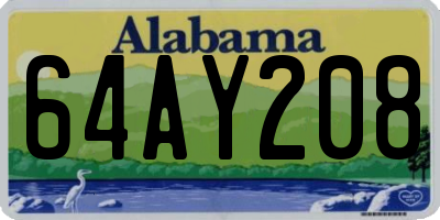 AL license plate 64AY208