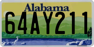 AL license plate 64AY211