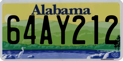 AL license plate 64AY212
