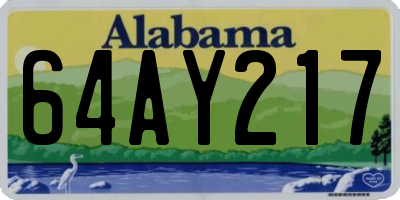 AL license plate 64AY217
