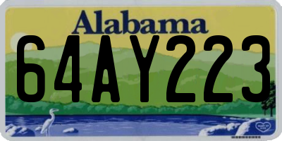 AL license plate 64AY223