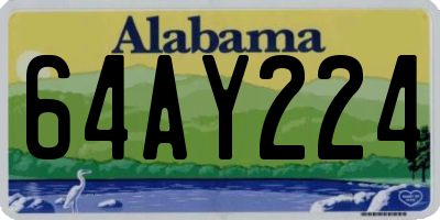 AL license plate 64AY224