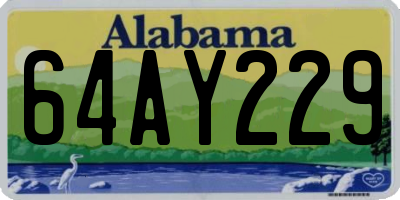 AL license plate 64AY229