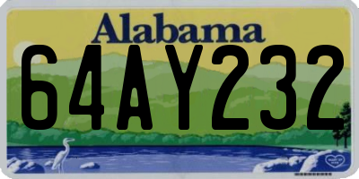 AL license plate 64AY232