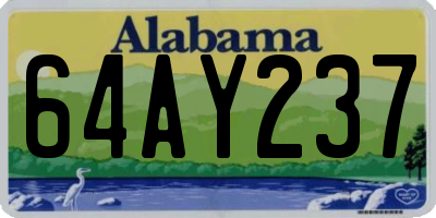 AL license plate 64AY237