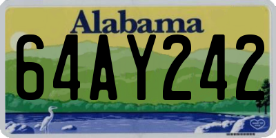 AL license plate 64AY242