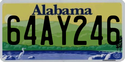 AL license plate 64AY246