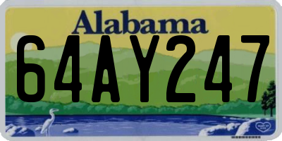 AL license plate 64AY247