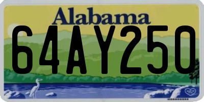 AL license plate 64AY250