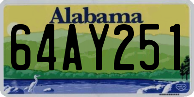 AL license plate 64AY251
