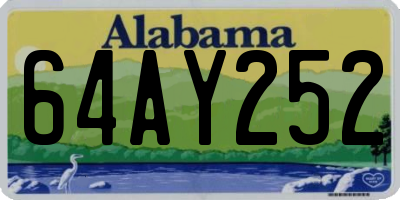 AL license plate 64AY252