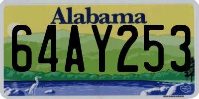 AL license plate 64AY253