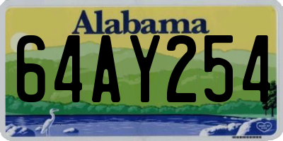 AL license plate 64AY254