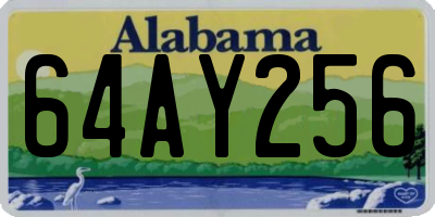 AL license plate 64AY256