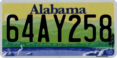 AL license plate 64AY258