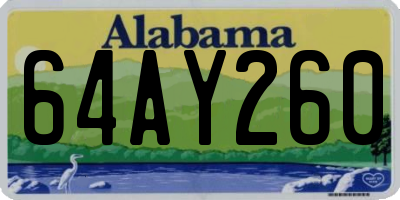 AL license plate 64AY260