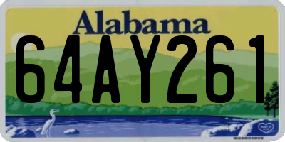 AL license plate 64AY261