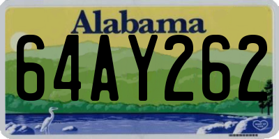 AL license plate 64AY262