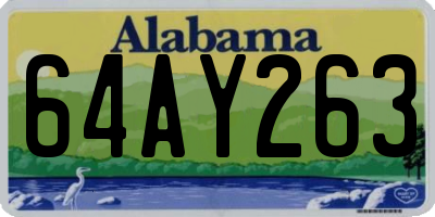 AL license plate 64AY263