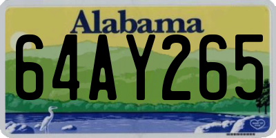 AL license plate 64AY265